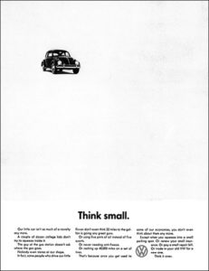 campagne publicitaire minimaliste pour Volkswagen 