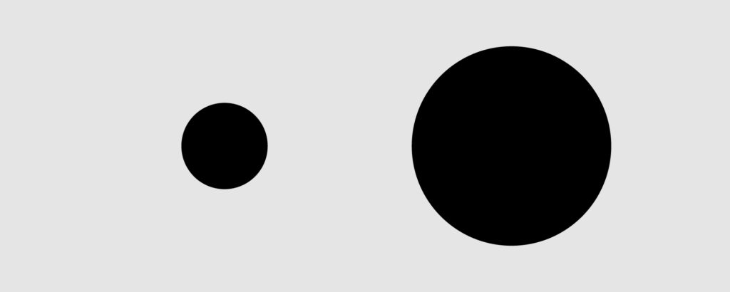 blog graphisme : comparaison échelle cercles